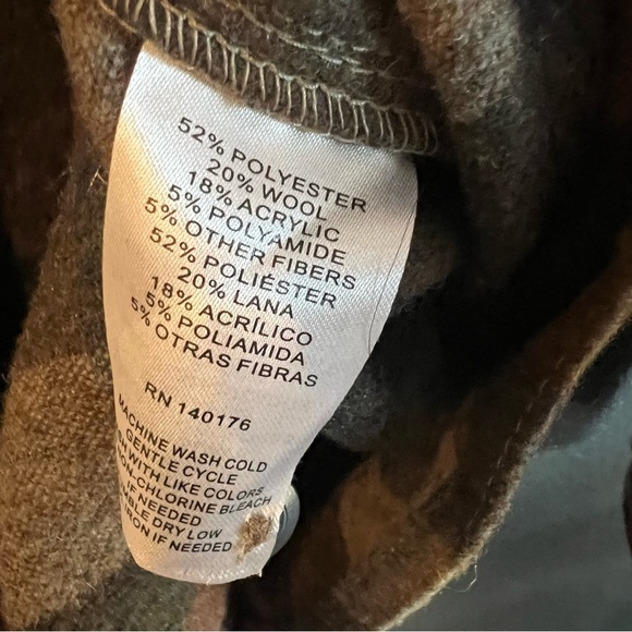 Jeremiah American Legacy Mens (L) Brown Plaid Wool Blend Flannel Shirt Shacket - Picture 5 of 6